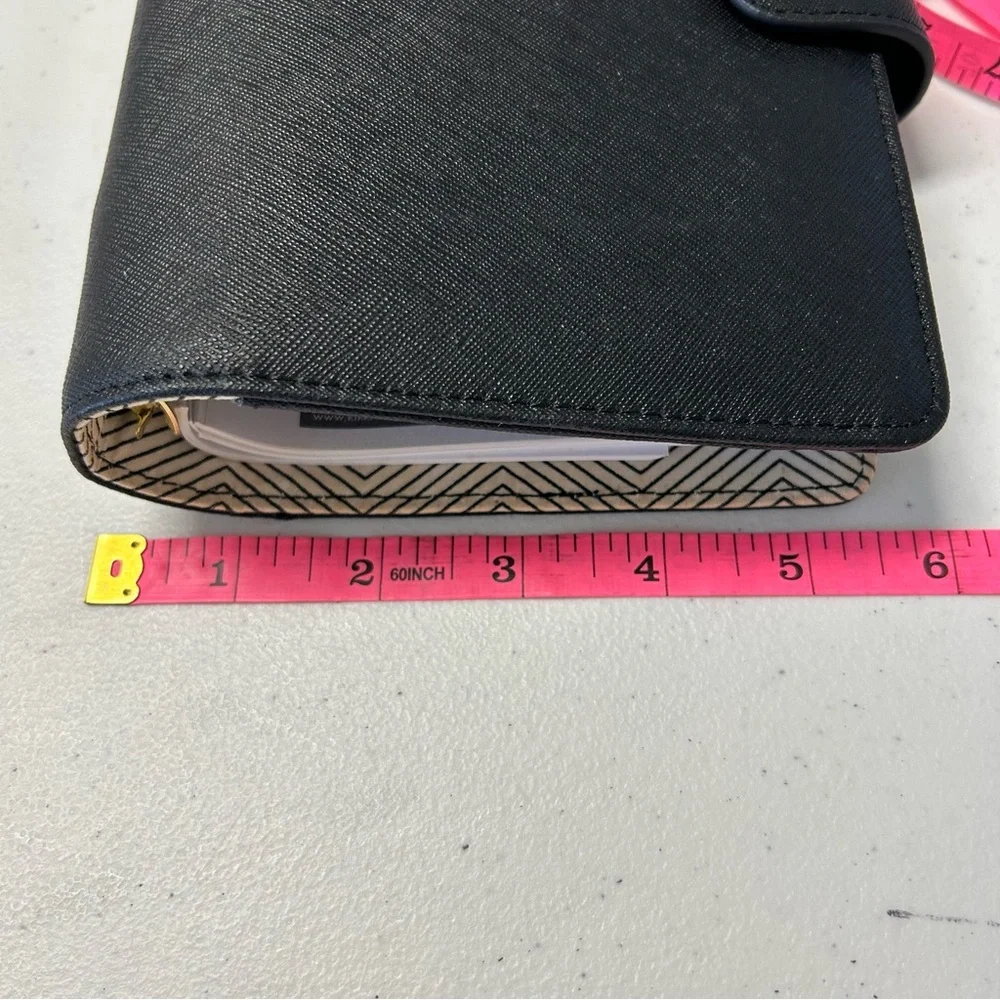 Kikki K Black Snap Personal Leather Planner‎ Organizer